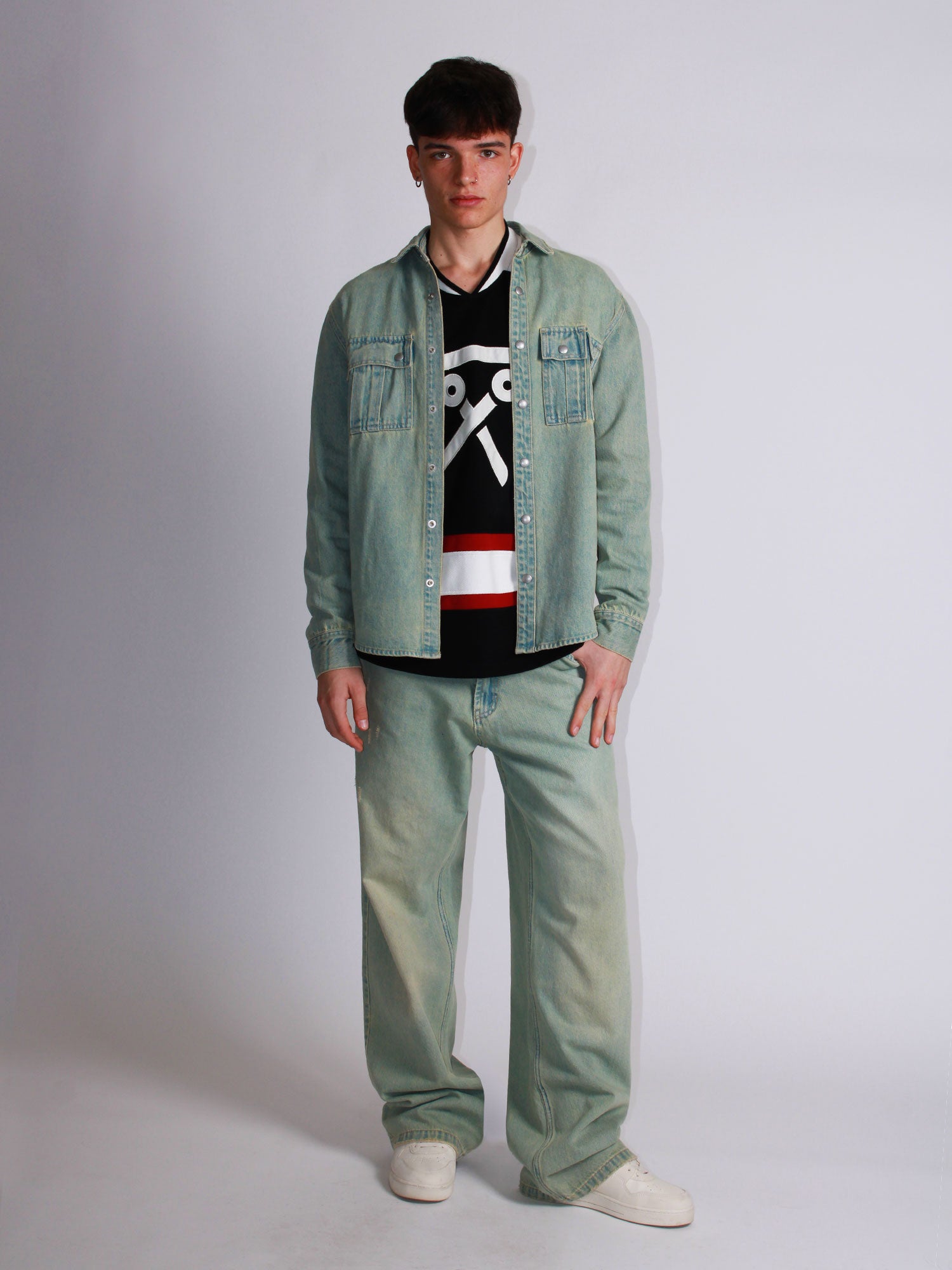 Overshirt Denim Sporcata Berna