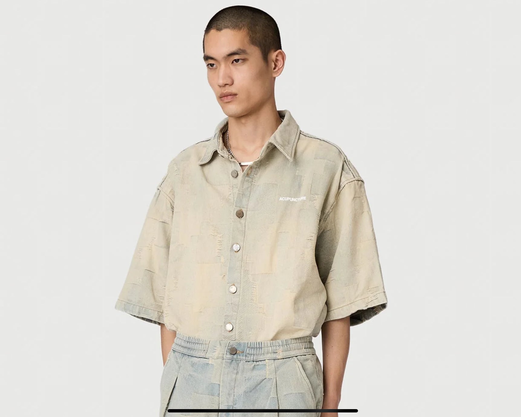 ACU Patchwork Shirt Rusty Blue