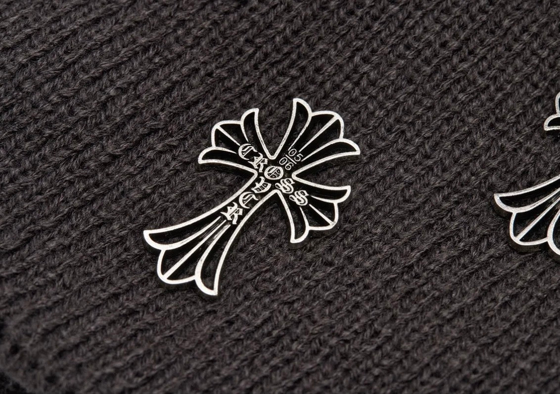 Cross over beanie grey