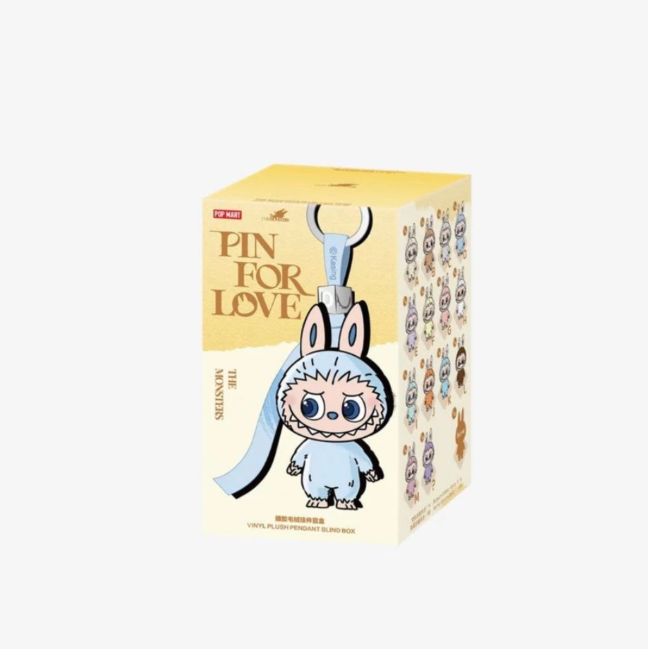 LABUBU THE MONSTERS PIN FOR LOVE SERIES VINYL PLUSH PENDANT (A-M) (1xBLIND BOX)