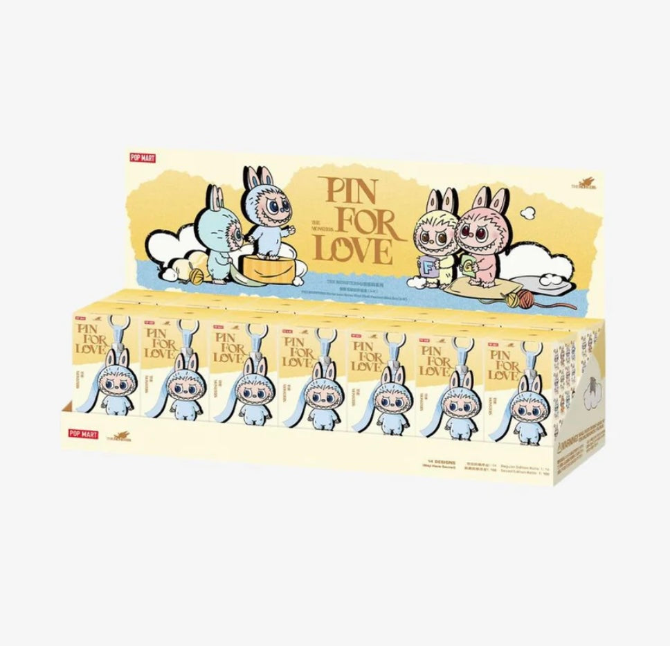 LABUBU THE MONSTERS PIN FOR LOVE SERIES VINYL PLUSH PENDANT (A-M) (1xBLIND BOX)