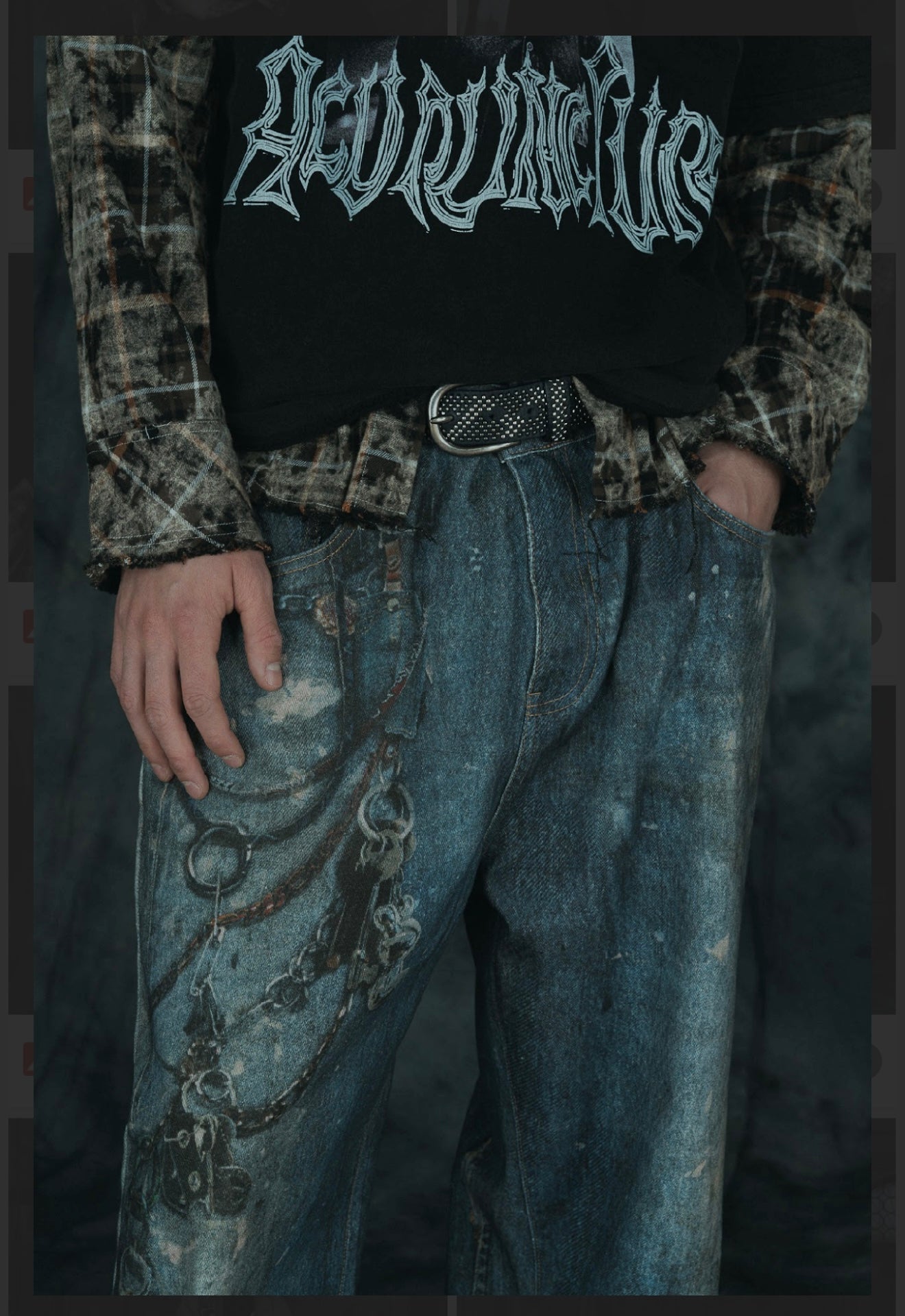 Denim Chain stampato