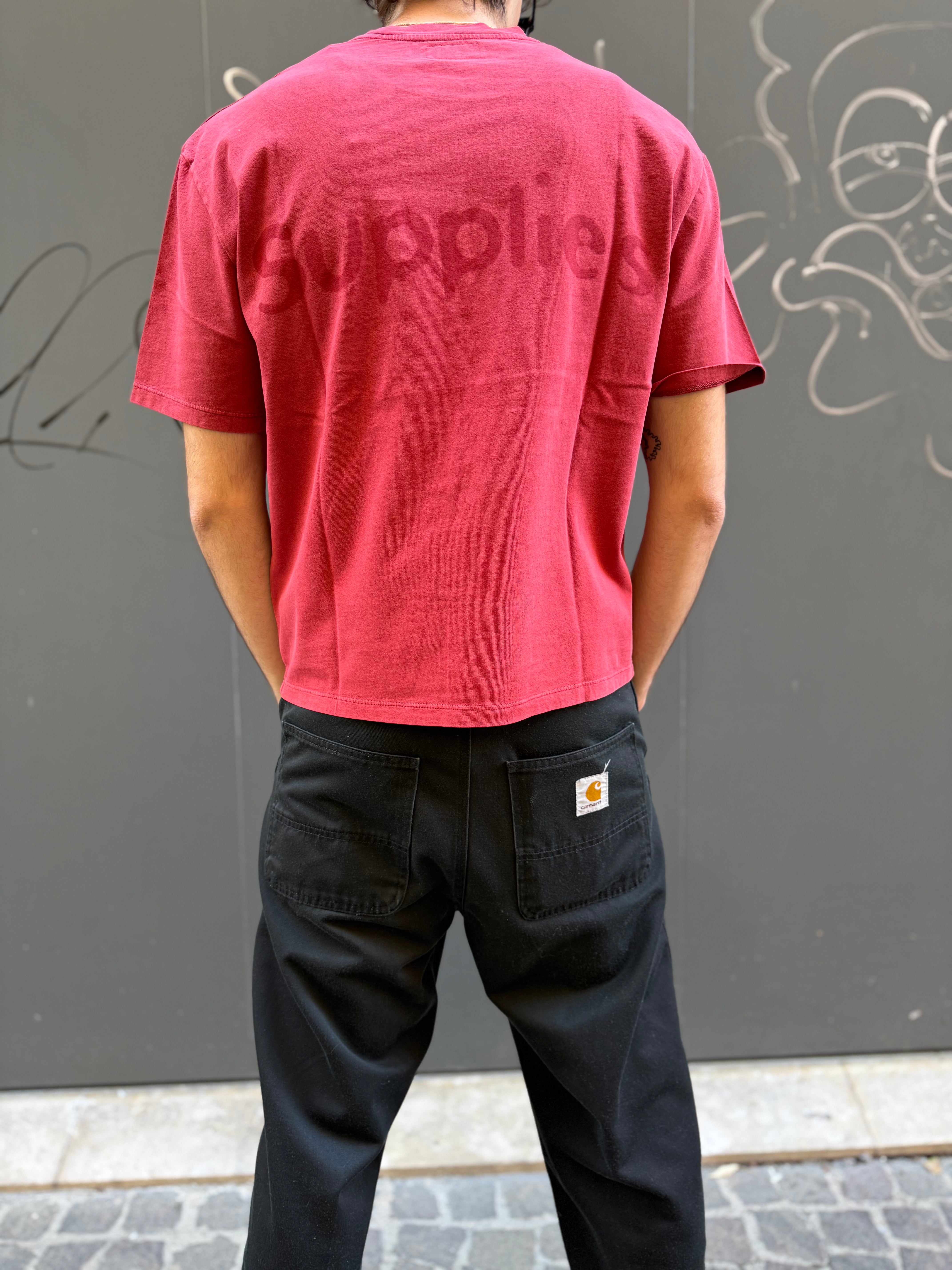 Tshirt Amish Cropped pigment stone red