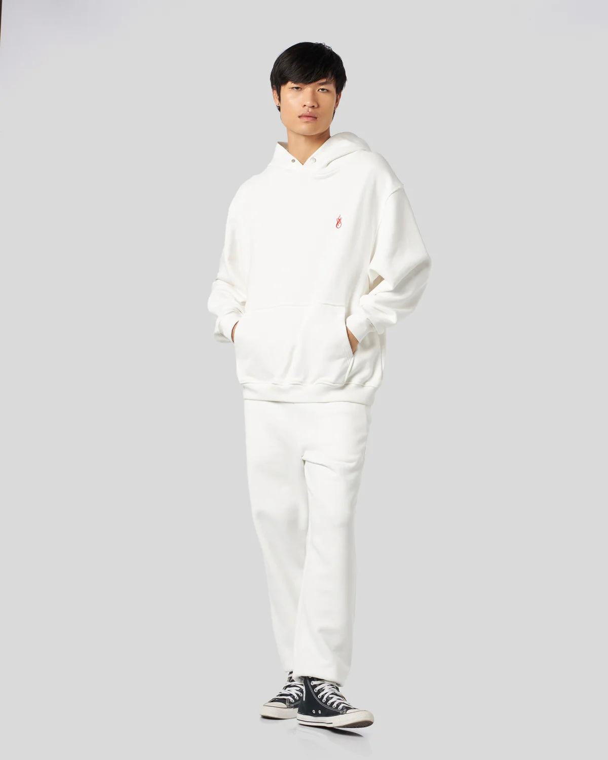 Felpa con cappuccio Flames