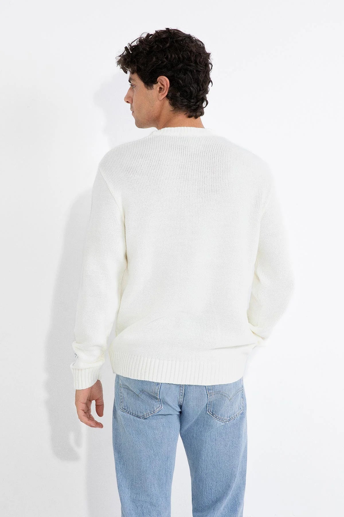 Maglione Bandiera USA bianco