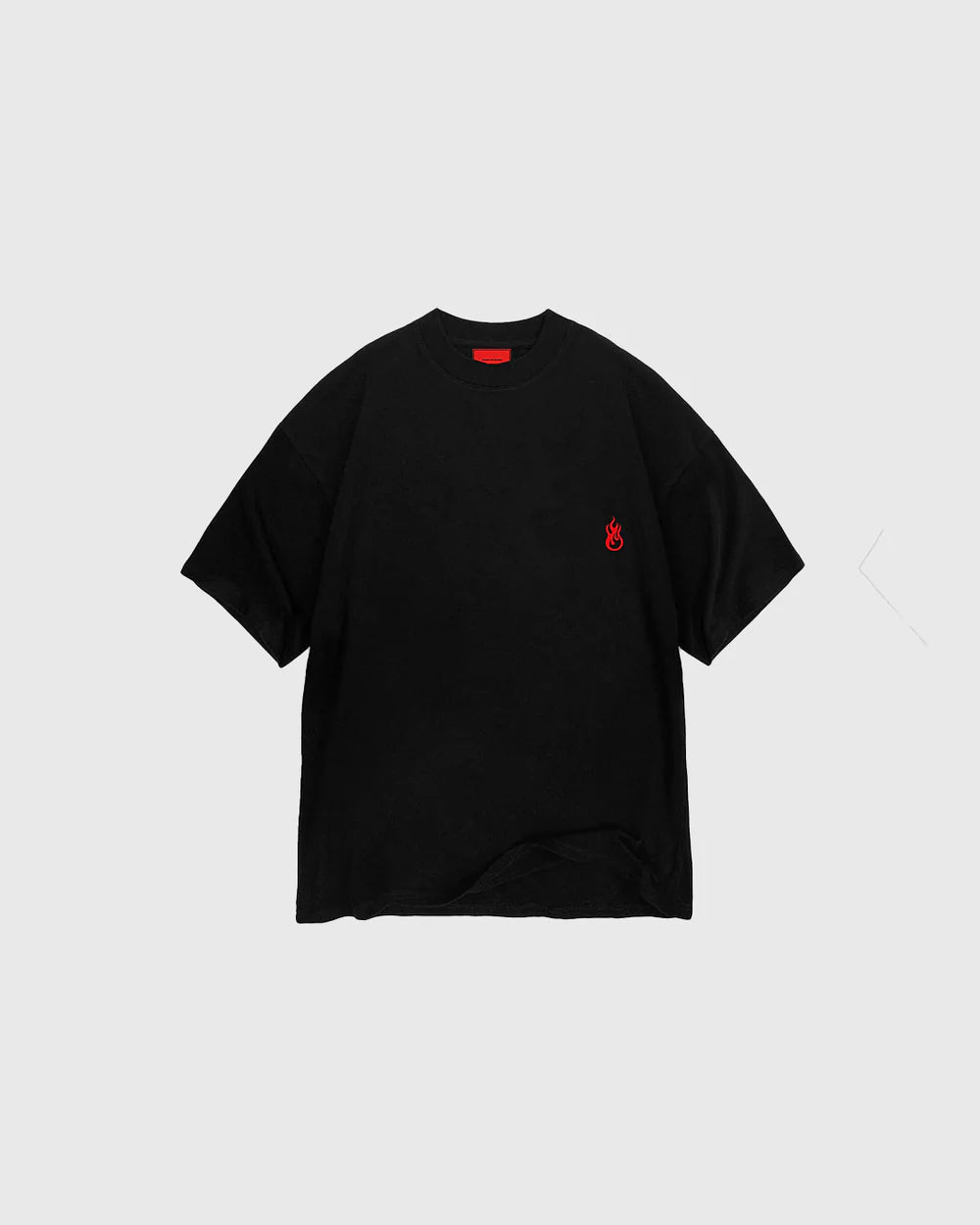 Tshirt with embroidered flame