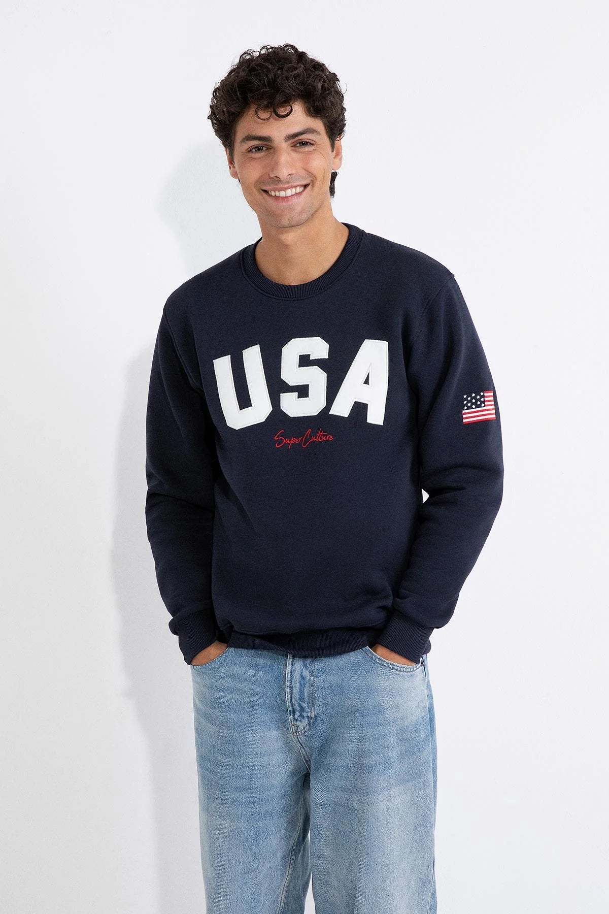Felpa girocollo “USA”